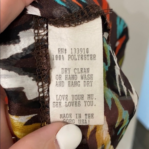 Show me your Mumu brown Aztec tunic. - Picture 6 of 13